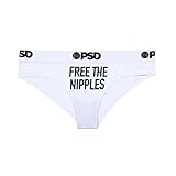 PSD Underwear Women's Nips Ii Bikini, White, X-Small