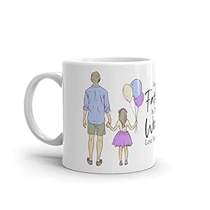 Dezzbee Happy Fathers Day Gift Glossy Ceramic Coffee Mug 330ml White – Gift for Father on Fathers Day