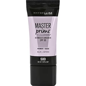 Maybelline New York Facestudio Master Prime Primer Makeup, Blur+ Defend, 1 fl. oz.