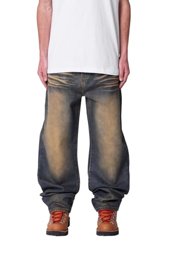 mnml Casual Wear-Adult's Men's Ultra Baggy High Low Denim