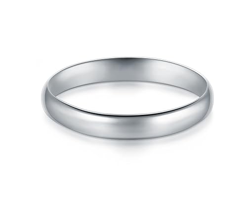 Image of BORUO 925 Sterling Silver Ring| 14K Gold Plated Waterproof Stacking Rings| Plain Dome Tarnish Resistant Comfort Fit Wedding Band Gifts for Special Occasions 1.5mm 2mm 3mm Band Size 4-12