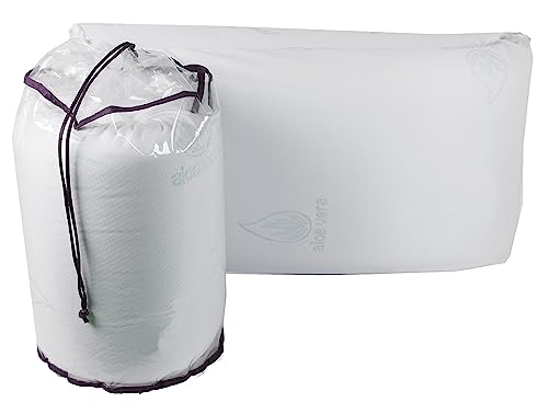 Cuscino viscoelastico all'aloe vera di fermezza alta 100% naturale, ipoallergenico, traspirante e antibatterico, molto resistente (75 cm)