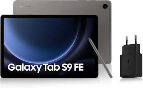Samsung Galaxy Tab S9 FE Tableta, 10,9 Pulgadas, WiFi de 128 GB, Cargador de Corriente rápido de 25 W Incluido [Exclusividad Amazon], S Pen Incluido, batería de Larga duración, certificación IP 68,