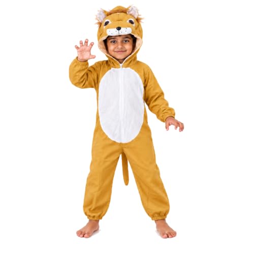 Image of Animal Costume for Kids | Plush Fancy Dress Costume for Boys & Girls |School Fancy Dress, Annual Day, Jungle Theme, Role Play, Halloween & Birthday Party