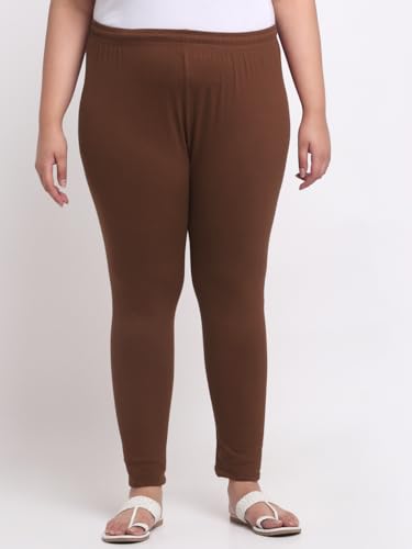 Image of Soft Cotton Ankle Lenght Solid Regular and Plus 35 Colours Leggings for Womens and Girls (Sizes :- M to 6XL)