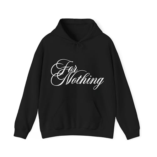 Purrgru Nothing Hoodie | Chaotic Hardcore Pullover | Grindcore Streetwear | Graphic Crewneck (Large) Black