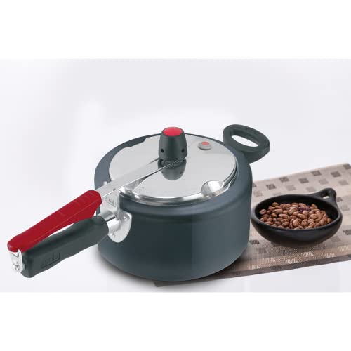 Panela De Pressão 3l Original Preto Revestida Clock