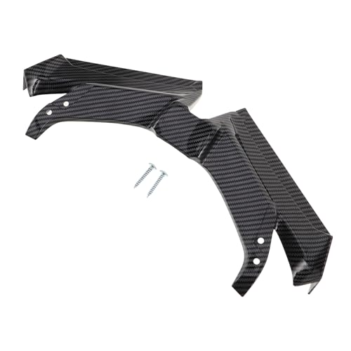 TOGEVAL Alerón Lateral de Carenado para Motocicleta Pcx160 2021-2024 Difusor de Labio Delantero Negro Efecto Hidroimpresión Deflector de Viento Aerodinámico para Mejora de Estabilidad y