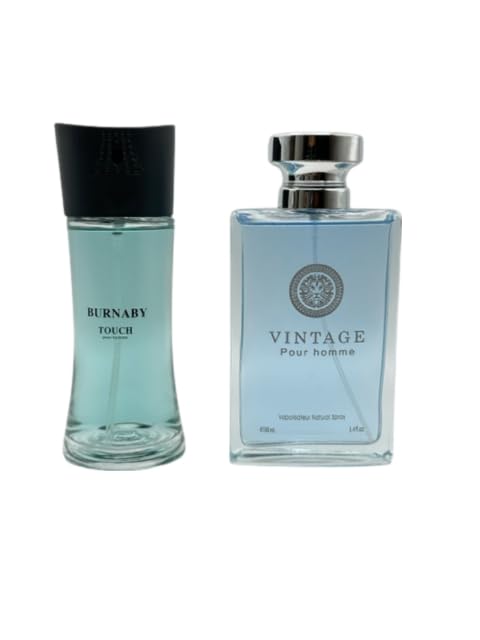Burnaby Touch Colonia para hombre y vintage pour Homme para hombre, 3.4 oz3.4 fl oz (nuestra impresión de Touch y Versase Pour Homme) Eau de Parfum,