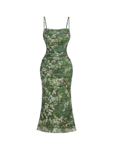 Image of GORGLITTER Women's Floral Spring Summer Wedding Guest Dress Bridal Shower Cocktail Tea Party Beach Midi Sun Dress 2026