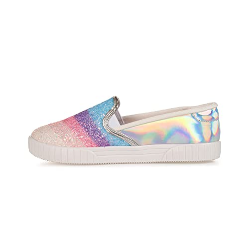 Slip On Infantil Molekinha Holographic Branco e Rosa 25