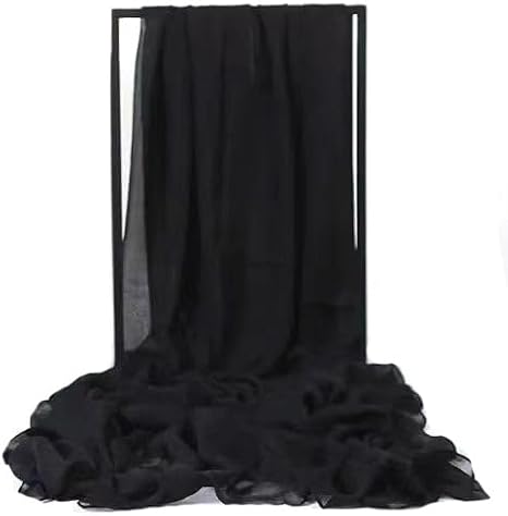 Women's Lightweight Scarf Chiffon Headscarf Neck Scarf - Soft Sheer Long Shawl Sun Protection Scarves