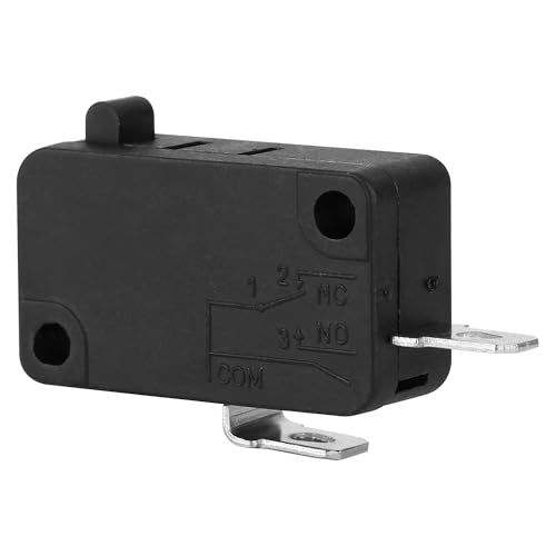 KW7-0 Micro Switch, Replacement for Air Fryer XL, Power XL, Vortex, Microswitches for Microwave Oven & Induction Cooker - Normally Open, 16A 125V/250V, 2Pins 1NO 1NC