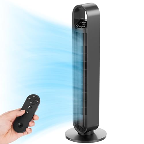 CURECURE Ventilador de Torre Silencioso con Mando a Distancia, Ventilador Portátil con...