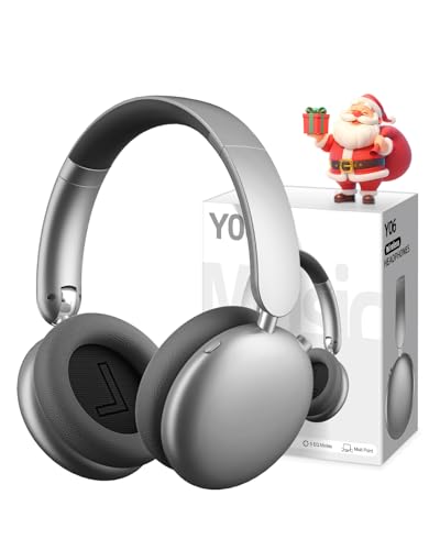 Wentronic Y06 Noise Cancelling Headphones,58H Playtime and 5 EQ Music Modes Wireless Over Ear Bluetooth Headphones with Microphone,Lossless Audio,Multipoint Connection,Foldable,Lightweight,Space Grey