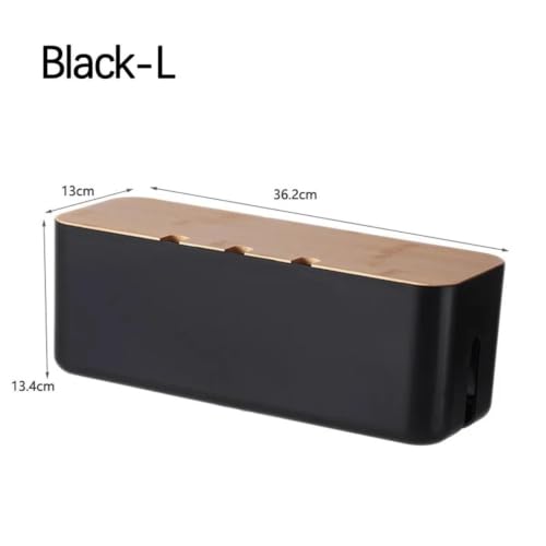 Boîte de gestion câbles design noir mat pour protection esthétique des multiprises - 2