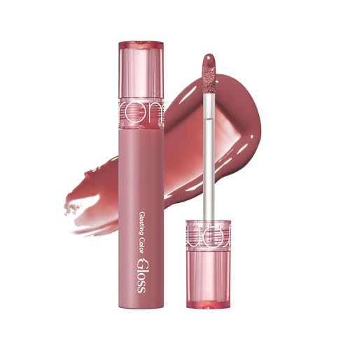 rom&nd Glasting Color Gloss 03 ROSE FINCH ㅣPlumping and Juicy Glow finish with refractive oil, Long-lasting