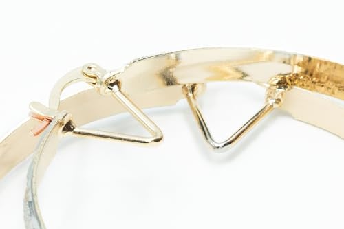 Mixed Metal Tri Tone Rose Gold, Silver & Yellow Gold Hoop Earrings, 18k Gold Filled Plating3