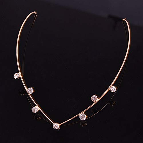 Preisvergleich Produktbild HUIQING Zurück halten Stirnbänder Kristalllegierung Haarbänder Perlmutt Kopfbedeckung Mädchen Vintage Haarband Strass Haarschmuck Kopfschmuck