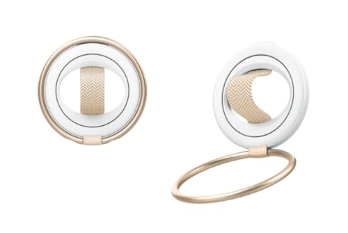 【マグネット・強力磁石】SODI スマホリング&スタンド MagSafe対応 360度回転・180度反転 マグセーフ MagSafe リング 薄型 軽量 マグネット式 磁石 簡単着脱 スマホ落下防止 指かけタイプ iPhone 16/15/14/13/12 Pro Max&Androidシリーズなどに対応 テーブル 金属リング付き ストラップ付き ホワイト