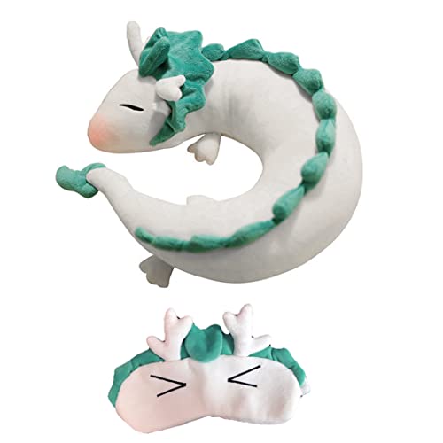 Oreiller De Cou De Dragon en Forme De U Oreiller De pour Le Corps d'un Animal en Peluche avec Anime Sleep Les Yeux Bandés Oreiller De Cou en Coton Oreiller De Soutien du Cou