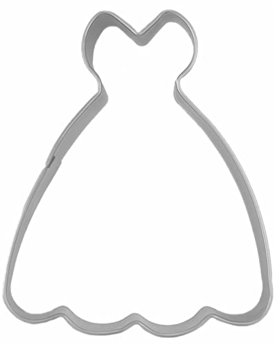 Large Size Dress Shaped Cookie Cutter, Stainless Steel Strapless Princess Dress Wedding Dress Cookie Cutter, 4.3 Inches #TOP6