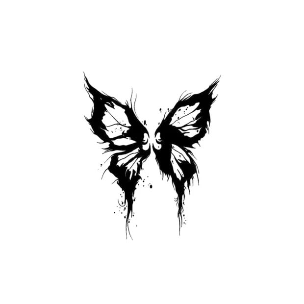 Tattoos Dark Butterfly Semi-Permanent Tattoo for Men & Women | Long-Lasting Temporary Design with Primer Wipe Included for Realistic Application | Waterproof Minimalist Body Art-image-13