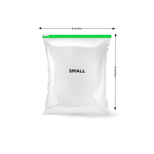 Image of Ezee Plastic Reusable Multi-Purpose Slider Bag 8x8 | Zip Lock & Vegetable Storage | Freeze Bag I Pack of 10