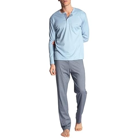 Calida Men's Relax Choice Supima Cotton Pajama Pant Set, 41968, Placid Blue, L Cover