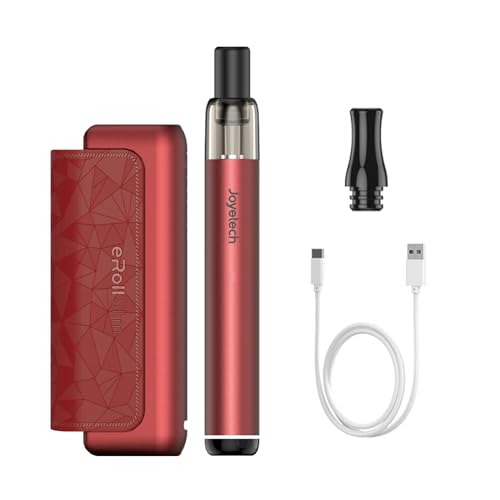 JOYETECH Eroll Slim Vape Kits 1500 mAh + 480 mAh großer Akku 2 ml wiederaufladbares USB-C Wechsel Pod System ohne Nikotin Rot JOYETECH Eroll Slim Vape Kits 1500 mAh + 480 mAh großer Akku 2 ml wiederaufladbares USB-C Wechsel Pod System ohne Nikotin Rot