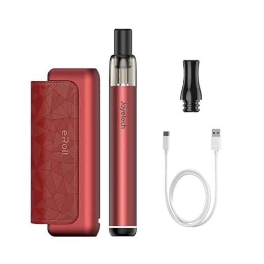 JOYETECH Eroll Slim Vape Kits 1500 mAh + 480 mAh großer Akku 2 ml wiederaufladbares USB-C Wechsel Pod System ohne Nikotin Rot