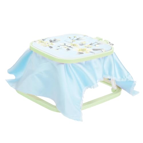 Image of PATIKIL 7.1 inch x 6.7 inch Square Embroidery Hoop Stand, Adjustable ABS Plastic Cross Stitch Stand Hands-Free 2-Tier Embroidery Hoop Holder Punch Needle Frame for Sewing Arts Needlework, Green