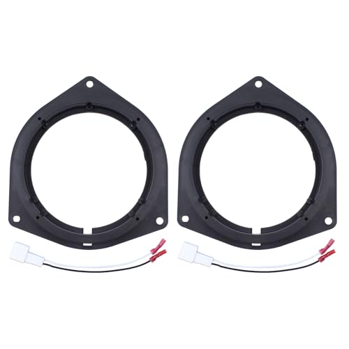 ApplianPar Adaptador de altavoz estéreo para puerta de coche, kit de anillo de soporte de 6.5 pulgadas con conector de cableado, arnés de cable