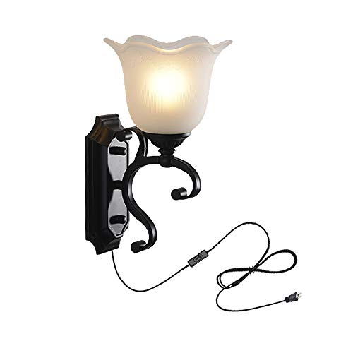 STGLED ブラケットライトE26 コンセント式 スイッチ付き 照明器具 シャンデリア led リビング 寝室 玄関 廊下 脱衣所 外灯 店舗 インテリア おしゃれ 豪華 アンティーク インテリア ガラス グラス スリガラス