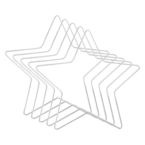Anéis de metal, moldura de estrela de 20,3 cm, decoração de janela, para floral, de aniversário, casamento, festa, janela, férias