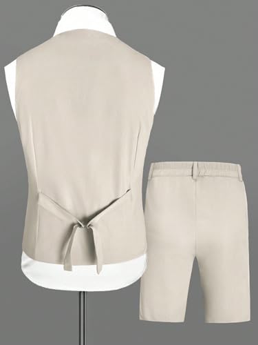 trajes para hombre elegantes Button Front Waistcoat & Suit Pants Without Shirt2