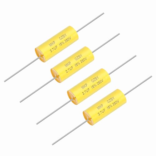 Amazon | uxcell 4個セット 2.7μF 分周器コンデンサ 250V 軸方向