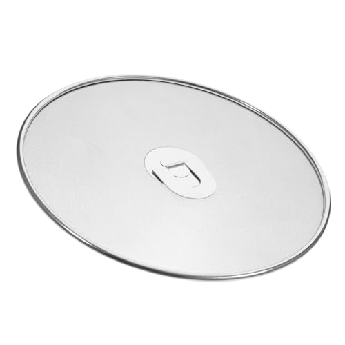 OFFSCH Stainless Steel Splatter Screen for Frying Pan Grease Splatter Guard Mesh Cover Heat Resistant Oil Shield for Cooking Safety Easy to Clean Kitchen Gadget