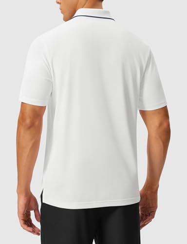 Image of Rdruko Men's Polo Shirts Short Sleeve Quick Dry Outdoor Golf Sports Shirts with Pocket