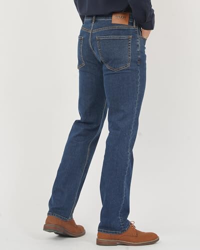 APUOR Men's Regular Fit Flex Jeans Comfort Straight Jeans4