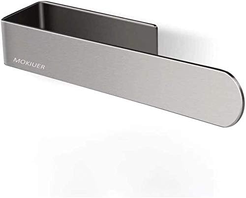 MOKIUER Toallero de mano para toalla de mano toallero para baño cocina autoadhesivo o montado en la pared con tornillos acero inoxidable cepillado