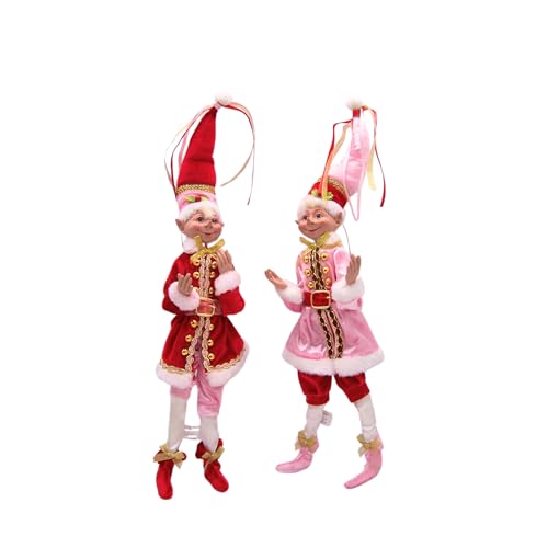 RAZ Imports 2023 Charming Holiday - Elfo posable de 16 pulgadas, asistente de 2