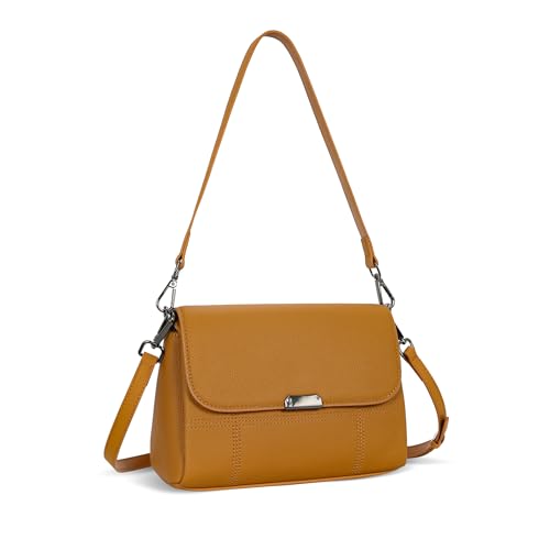 Image of Iswee Genuine Leather Purses for Women Shoulder Handbags Designer Hobo Crossbody Purse Top Handle Purse