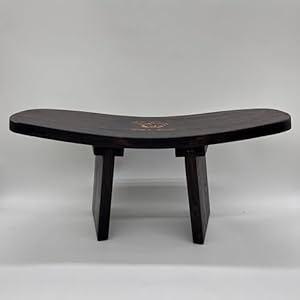 MONK & LLAMA Meditation Bench Standard – Kneeling Bamboo Bench with Foldable Legs & Cushion — Perfect Kneeling Stool Ergonomic Bamboo Yoga Bench for Extended Practice – Includes Carrying Bag