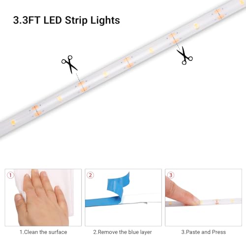 Tira de luces LED a pilas blanco cálido 1 metro miniatura 5