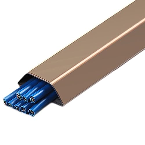 hide cords, Cable Covers for Cords On Floor, 39inches Wall Wire Management Kit/Metal Cable Raceway Wide 17 30 50 100 MM Conduit Tube Concealer with Tape, Wires Organizer Manager for Home Office Comput
