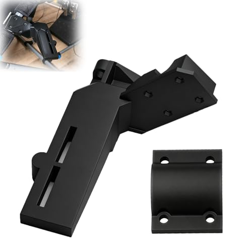 Left Shifter Mount for Logitech compatible with Playseat Challenge X Chair, Rigid Two Point Bracket for Sim Racing Rig, Ergonomic Shifter Position Adapter
