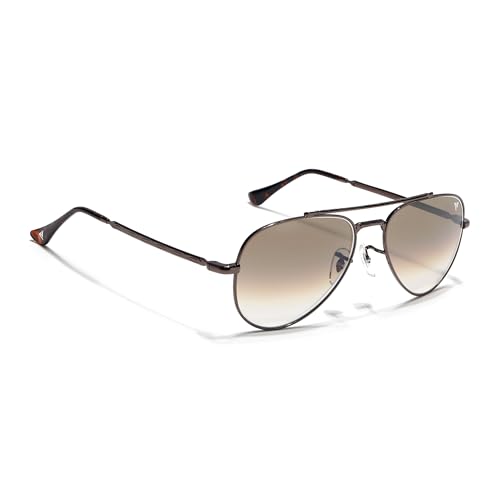 Image of Voyage Aviator Polarized Sunglasses for Men & Women (Black Lens | Grey Frame - MG7619)