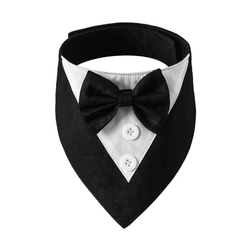 SXRQ Modisches Haustier-Halstuch, Smoking, Fliege, verstellbares Halsband, Anzug-Krawatte für...