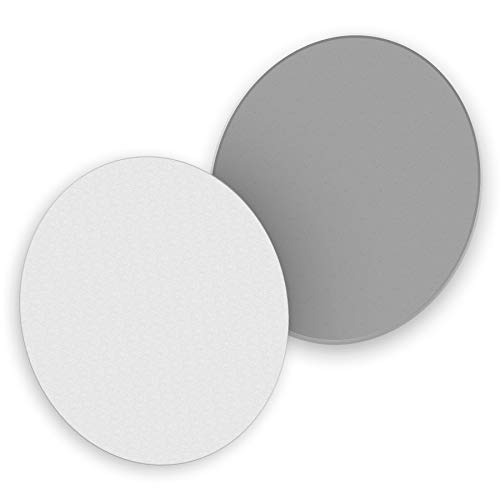 itenga Lot de 40 dessous de verre ronds en carton blanc gris, diamètre 10,7 cm I Idéal comme dessous de verre lors d'occasions et de célébrations ou pour...